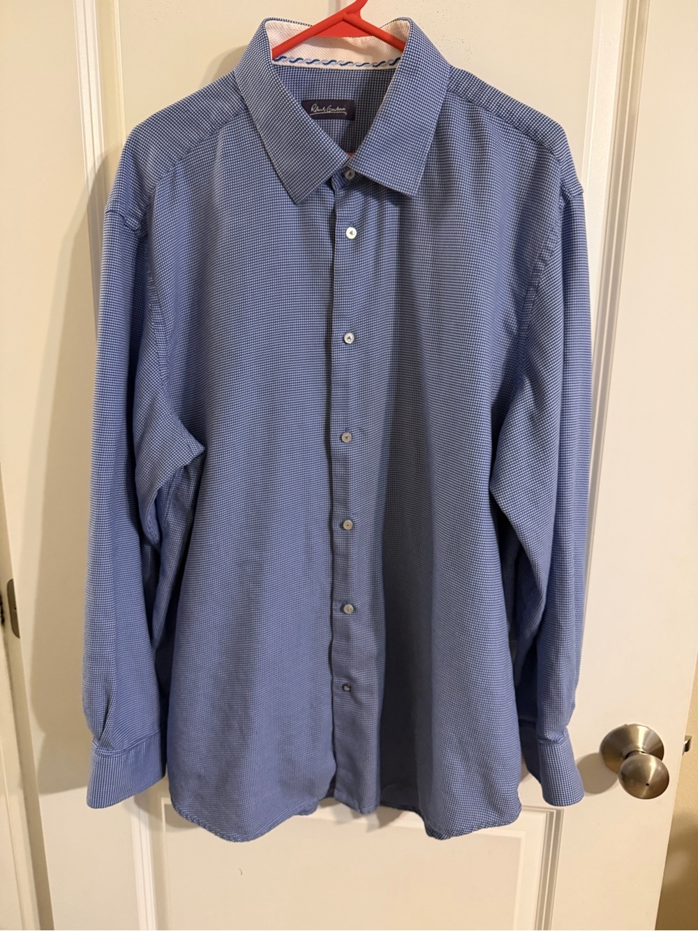Robert Graham Men's Blue Long-Sleeve Button-Down Dress Shirt